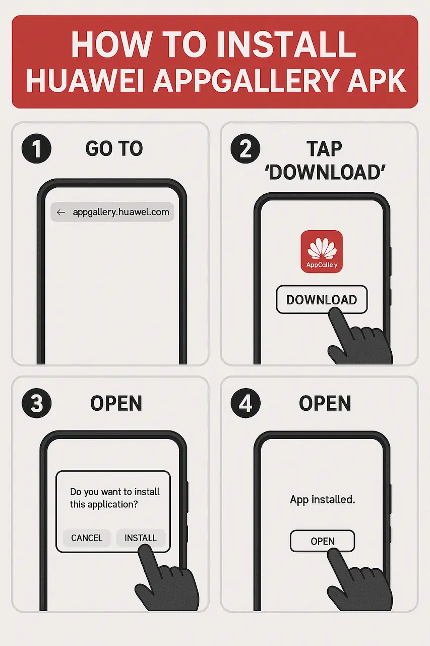 خطوات تثبيت هواوي AppGallery